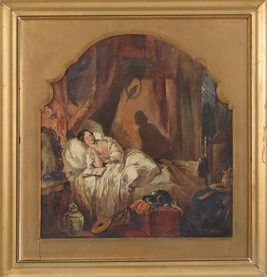 Appraisal: Alfred Joseph Woolmer - The Reverie Signed Oil on canvas