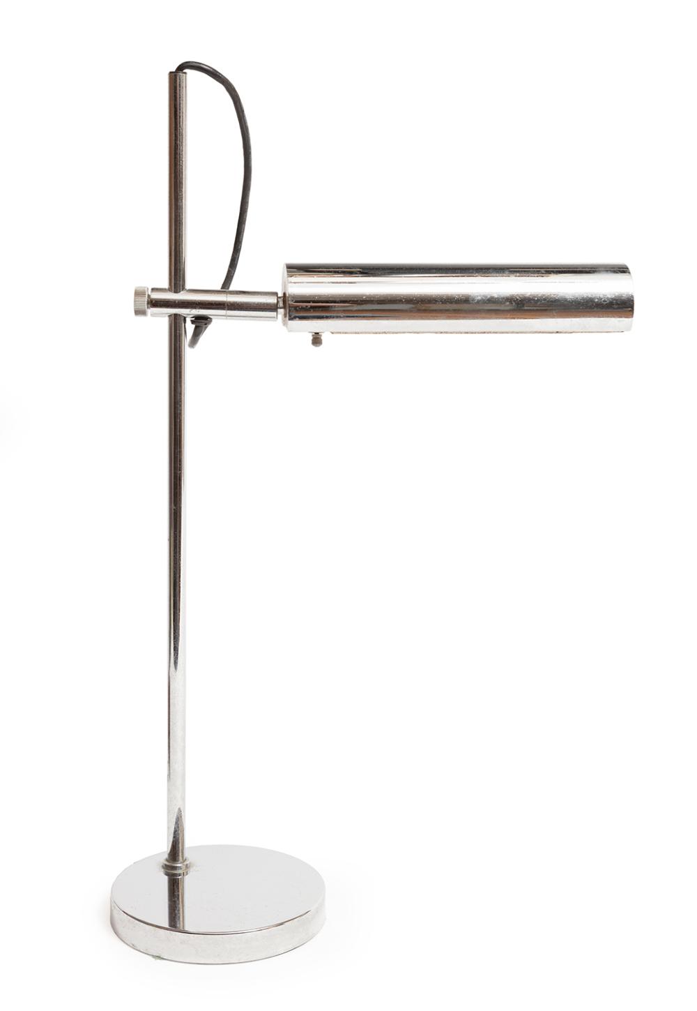 Appraisal: KOCH LOWY OMI Chrome Desk Lamp th c adjustable h