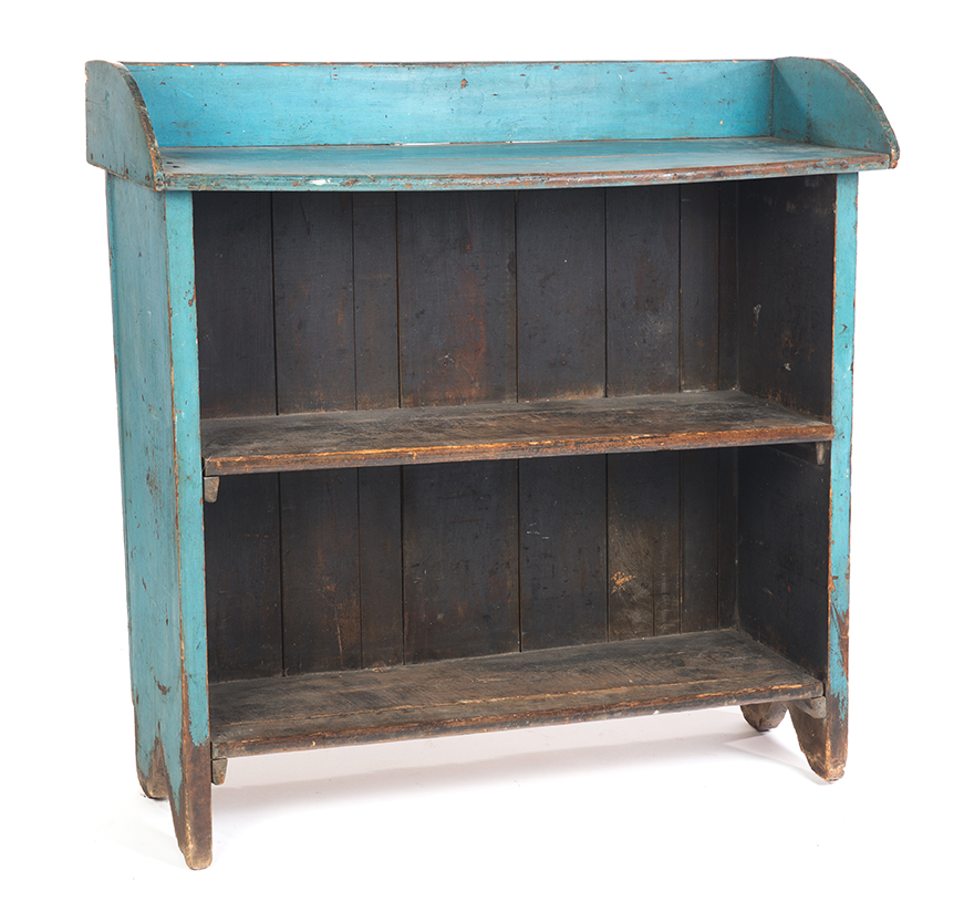 Appraisal: AMERICAN BUCKET BENCH Nineteenth century Bucket bench with old blue