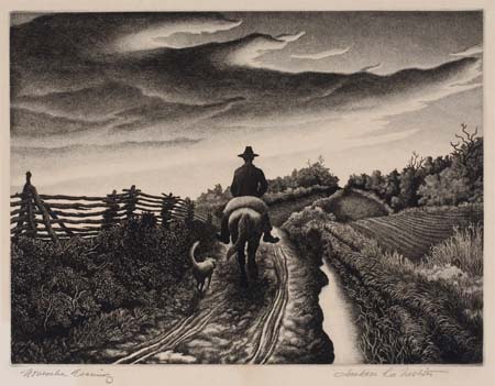 Appraisal: JACKSON LEE NESBITT Two etchings October Afternoon circa x mm