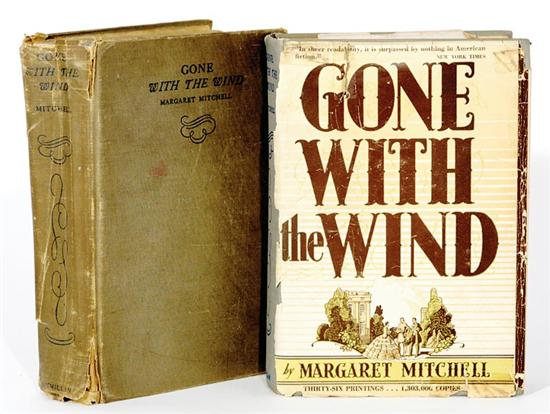 Appraisal: Books Gone With The Wind with letter signed by author