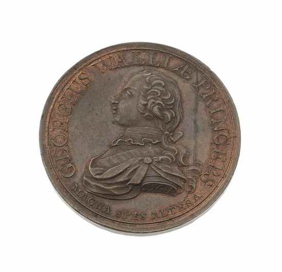 Appraisal: George II Free British Fishery Society bronze medal by J