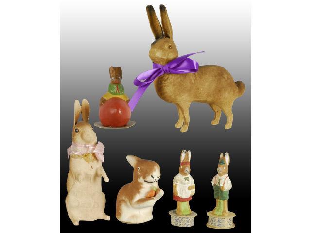 Appraisal: Lot of German Easter Rabbit Candy Containers Description Circa s