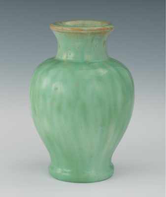 Appraisal: A Green Glazed Fulper Ceramic Vase Apprx - H baluster