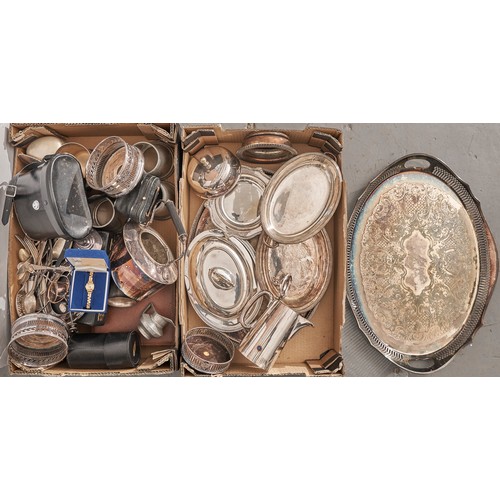 Appraisal: Miscellaneous plated ware to include and oval tea tray with