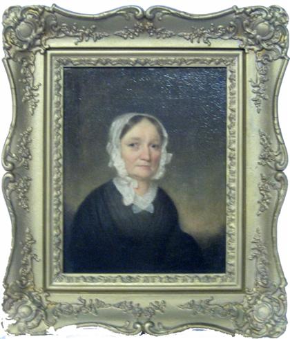 Appraisal: American School th century portrait of a lady in white