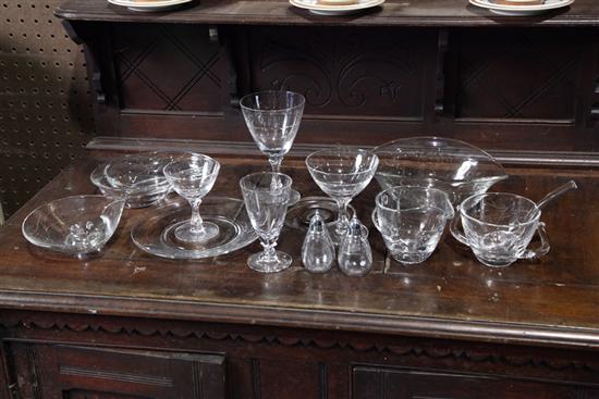 Appraisal: SIXTY-FIVE PIECES OF FOSTORIA CRYSTAL In the Nosegay pattern Includes