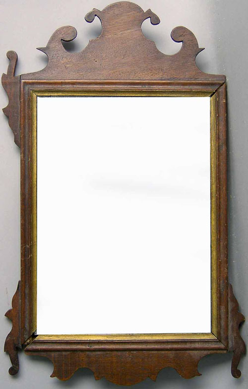 Appraisal: Two Chippendale mahogany mirror ca h h