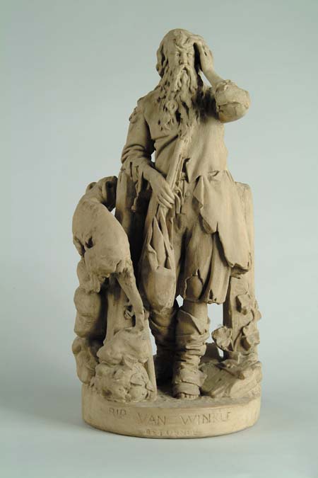 Appraisal: JOHN ROGERS GROUP RIP VAN WINKLE RETURNED Figural group shows