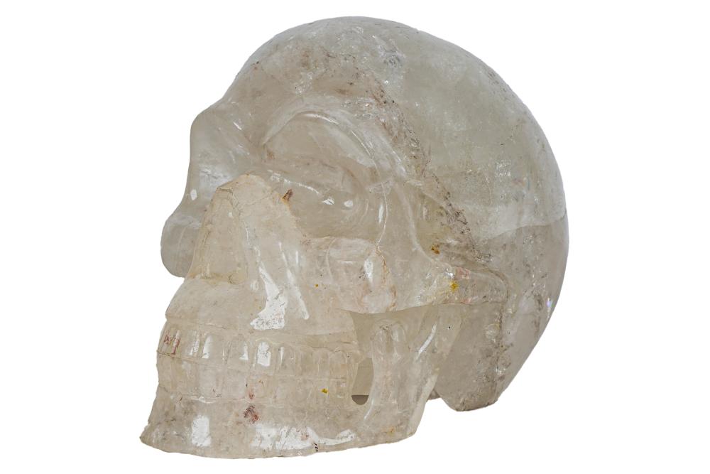 Appraisal: ROCK CRYSTAL SKULL th century inches wide inches high Condition