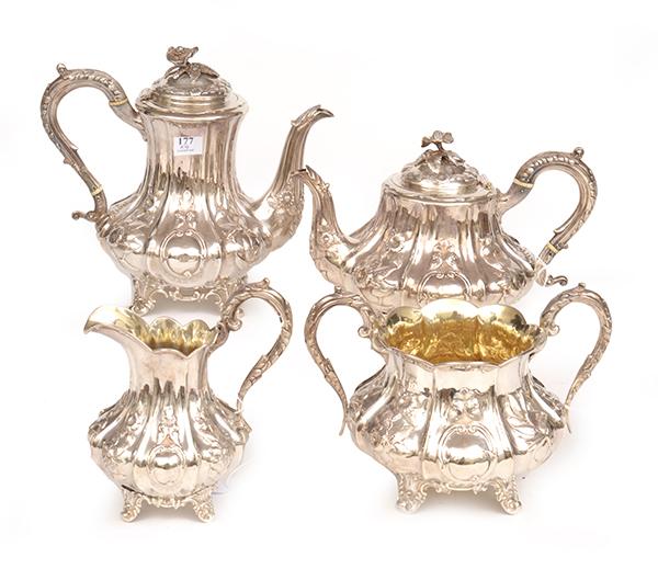 Appraisal: A VICTORIAN FOUR PIECE STERLING SILVER TEA AND COFFEE SERVICE