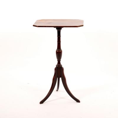 Appraisal: A Regency mahogany occasional table the canted top on a