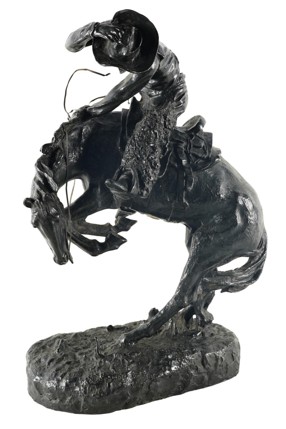 Appraisal: AFTER FREDERIC REMINGTON BRONCO BUSTERsigned to base Copyright by Frederic