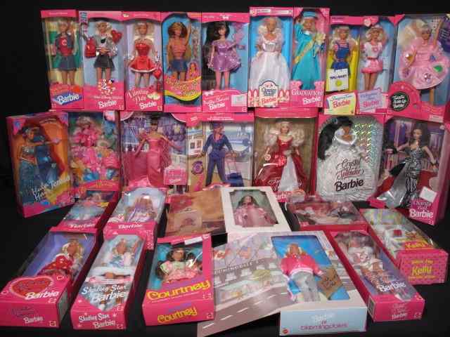 Appraisal: Large lot of Barbie dolls friends and family None played