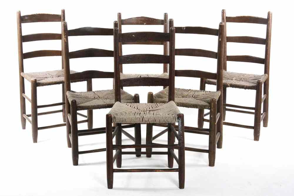 Appraisal: EARLY COUNTRY CHAIRS - Country Pennsylvania Chairs with three curved