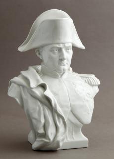 Appraisal: German White Glazed Porcelain Bust of Napoleon German White Glazed