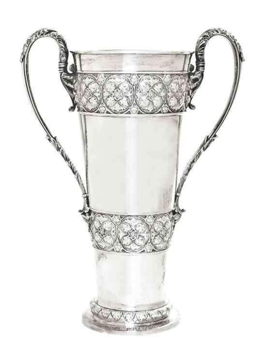 Appraisal: An English Silver Vase Horace Woodward Co Edgar Finley Hugh