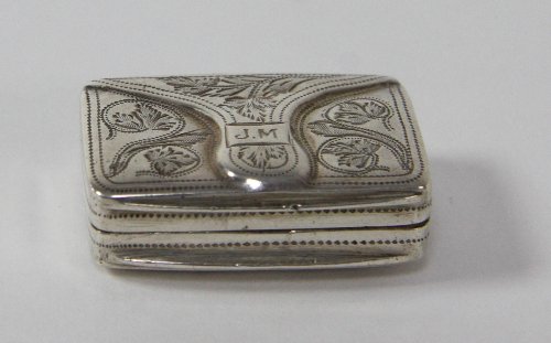 Appraisal: A George IV silver vinaigrette Thomas Pemberton Son Birmingham modelled