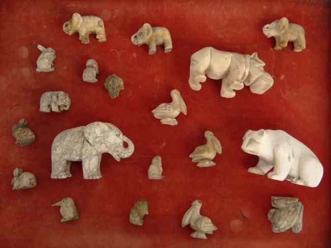 Appraisal: Lot various stone animal decorations