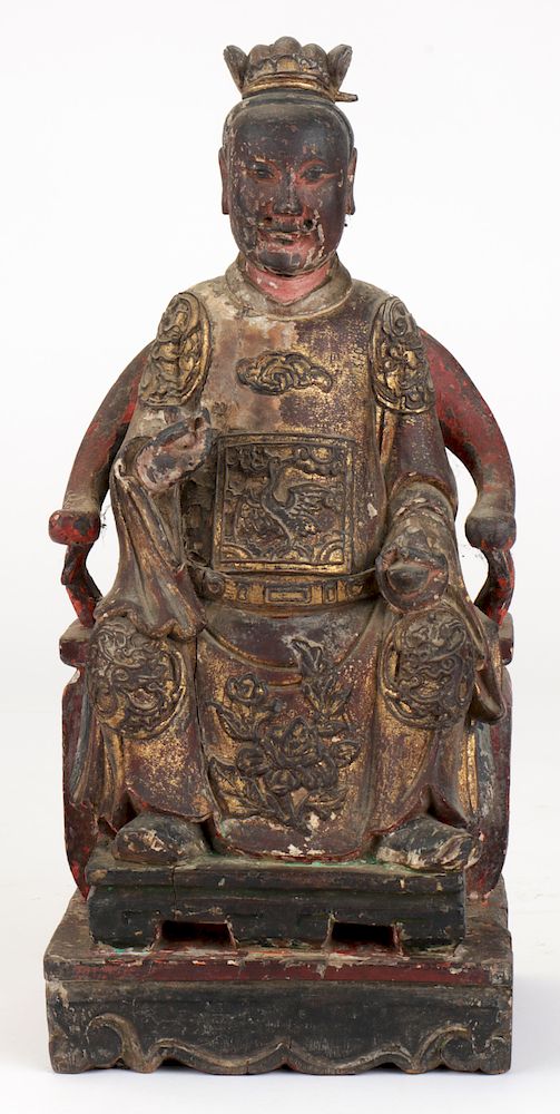 Appraisal: Antique Chinese Figure of a Seated Nobleman Antique Chinese Figure