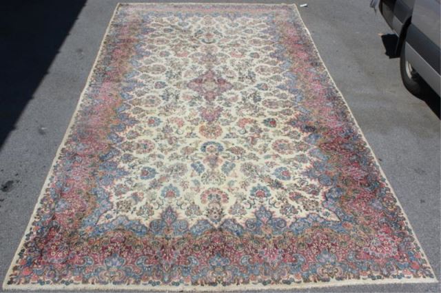 Appraisal: Handmade Roomsize Kerman Carpet From a Greenwich CT home Dimensions