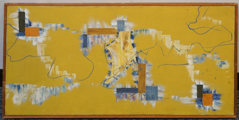 Appraisal: th Century School Abstract Oil on Canvas Signed Rego l