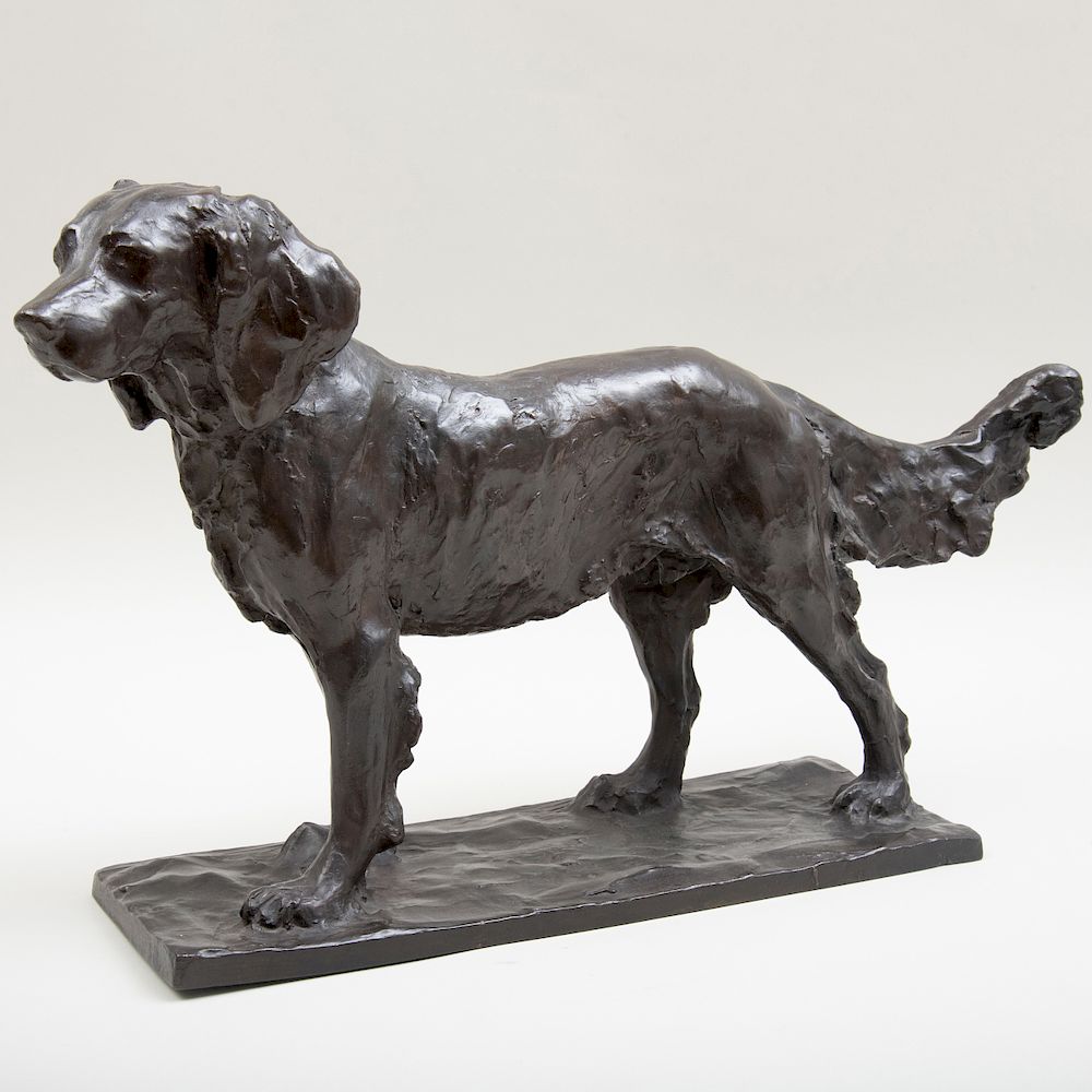 Appraisal: English School Spaniel Bronze unsigned in long Condition In good