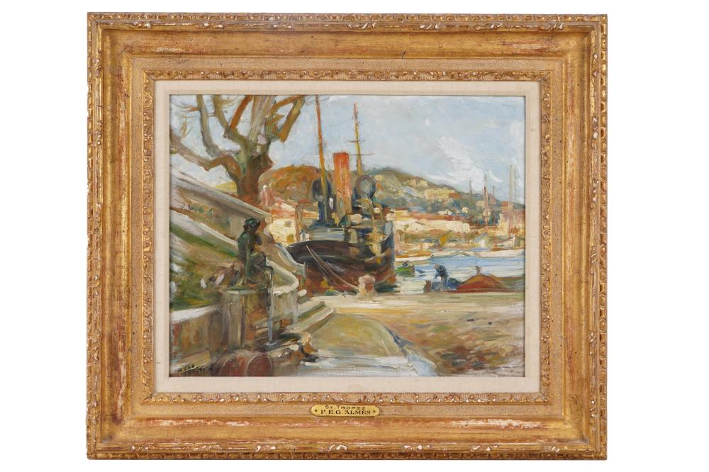 Appraisal: PIERRE ALMES B ST TROPEZ oil on board signed lower