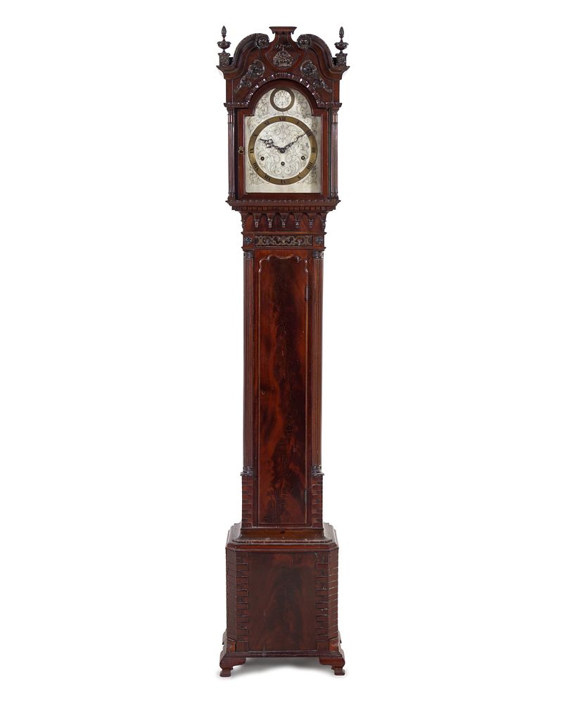 Appraisal: An Edwardian Mahogany Grandmother Clock An Edwardian Mahogany Grandmother Clock