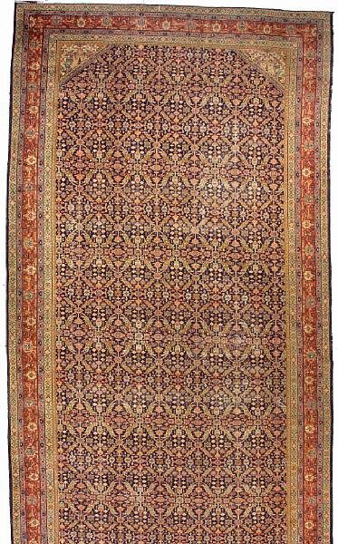 Appraisal: A Fereghan long carpet Central Persia size approximately ft in