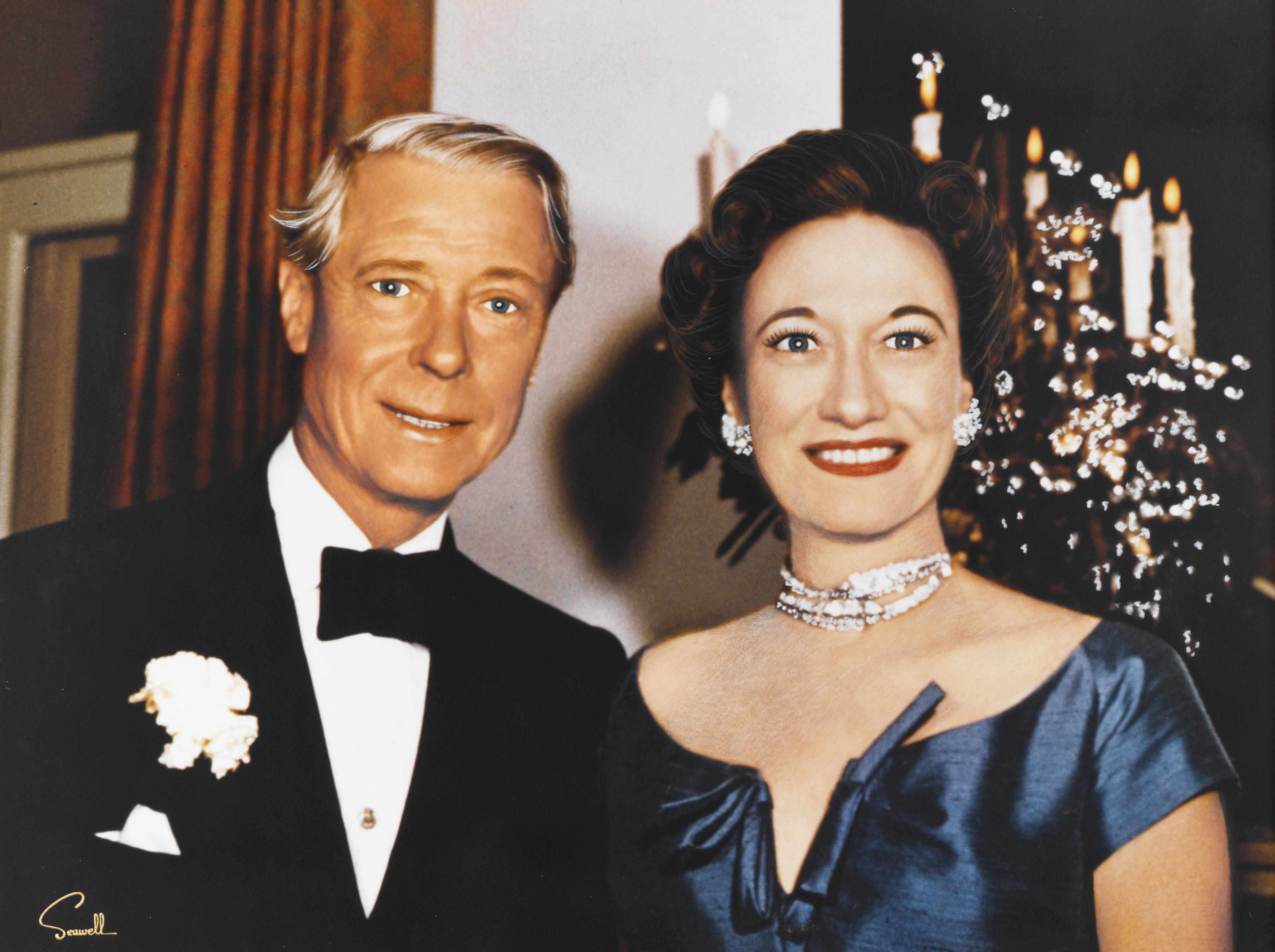 Appraisal: A Duke and Duchess of Windsor large format color portrait