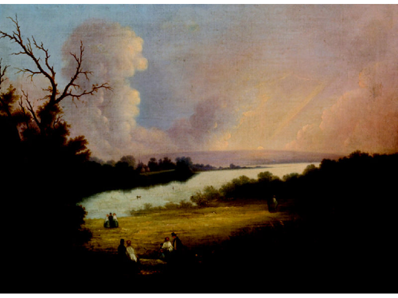 Appraisal: WILLIAM S ELWELL AMERICAN - A pair of sunset landscapes