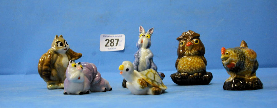 Appraisal: Wade Disney Hatbox Whimsies Merlin as Hare Merlin as Catterpiller