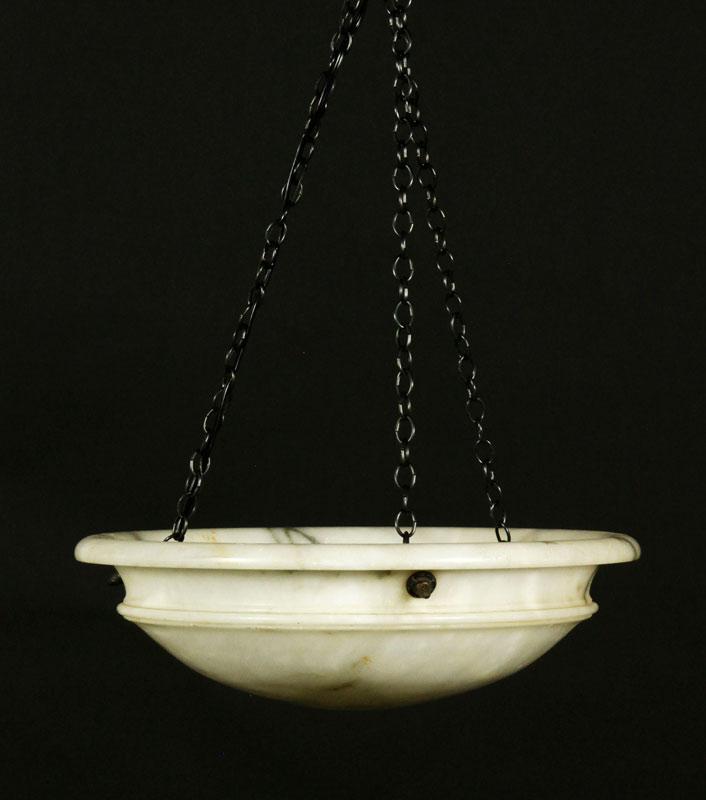 Appraisal: - s Marble Hanging Light Fixture Hanging light fixture white