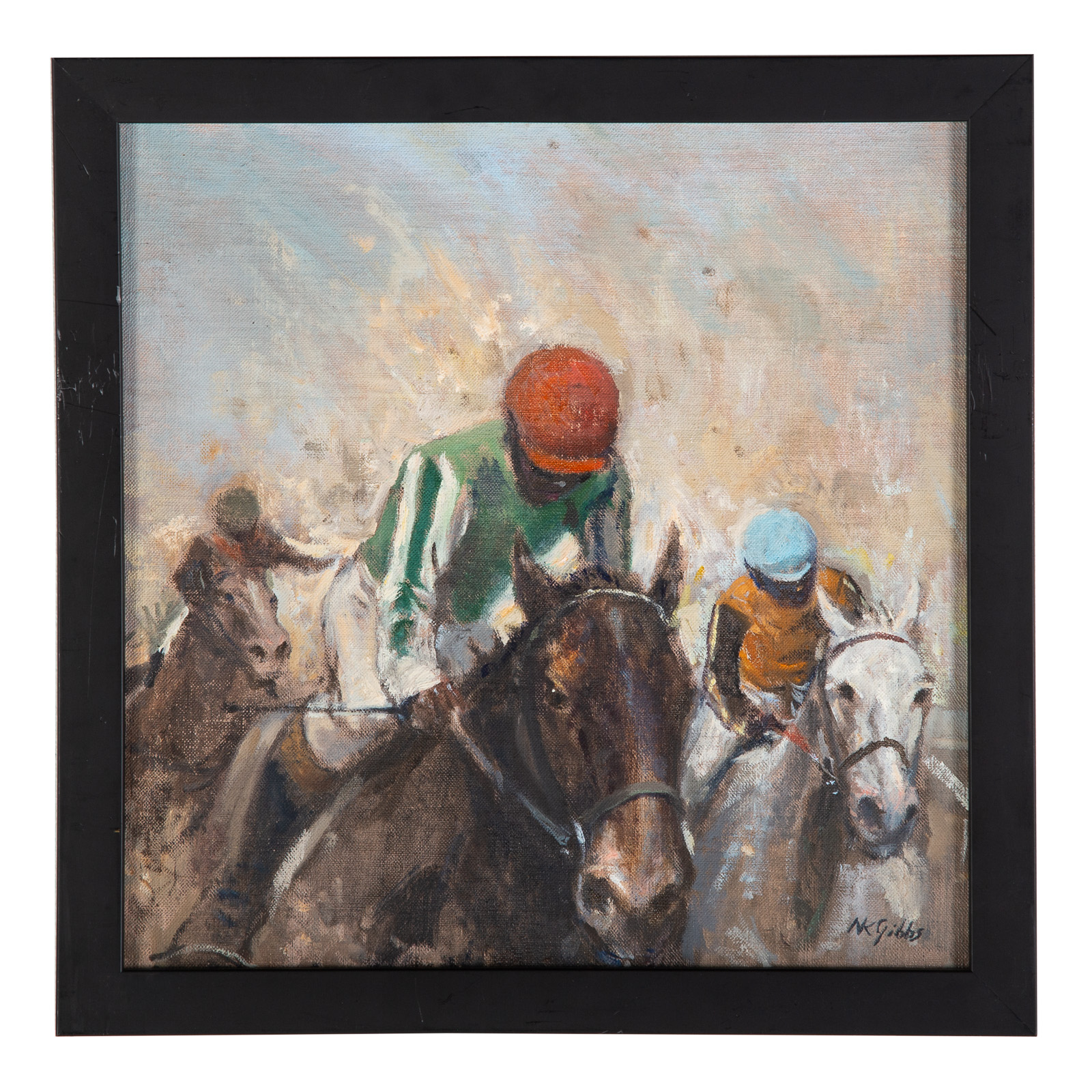 Appraisal: NATHANIEL K GIBBS FINISH LINE OIL ON CANVAS American -