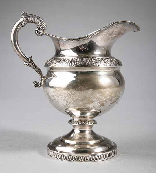 Appraisal: A Philadelphia Coin Silver Creamer Robert William Wilson Philadelphia wc