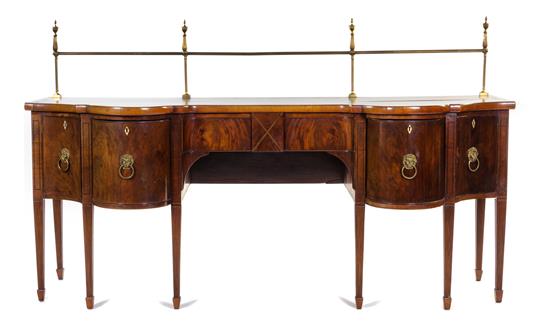 Appraisal: Sale Lot A Regency Mahogany Sideboard having a brass gallery