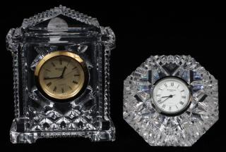 Appraisal: WATERFORD CRYSTAL CLOCKS TWO WATERFORD CRYSTAL CLOCKS TWO Featuring a