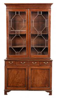 Appraisal: Irish George III Mahogany Breakfront Bookcase stamped signature for J