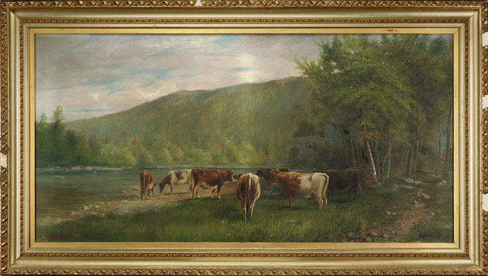 Appraisal: ALBERT MELVILLE GRAVES AMERICAN - LANDSCAPE WITH COWS AT A