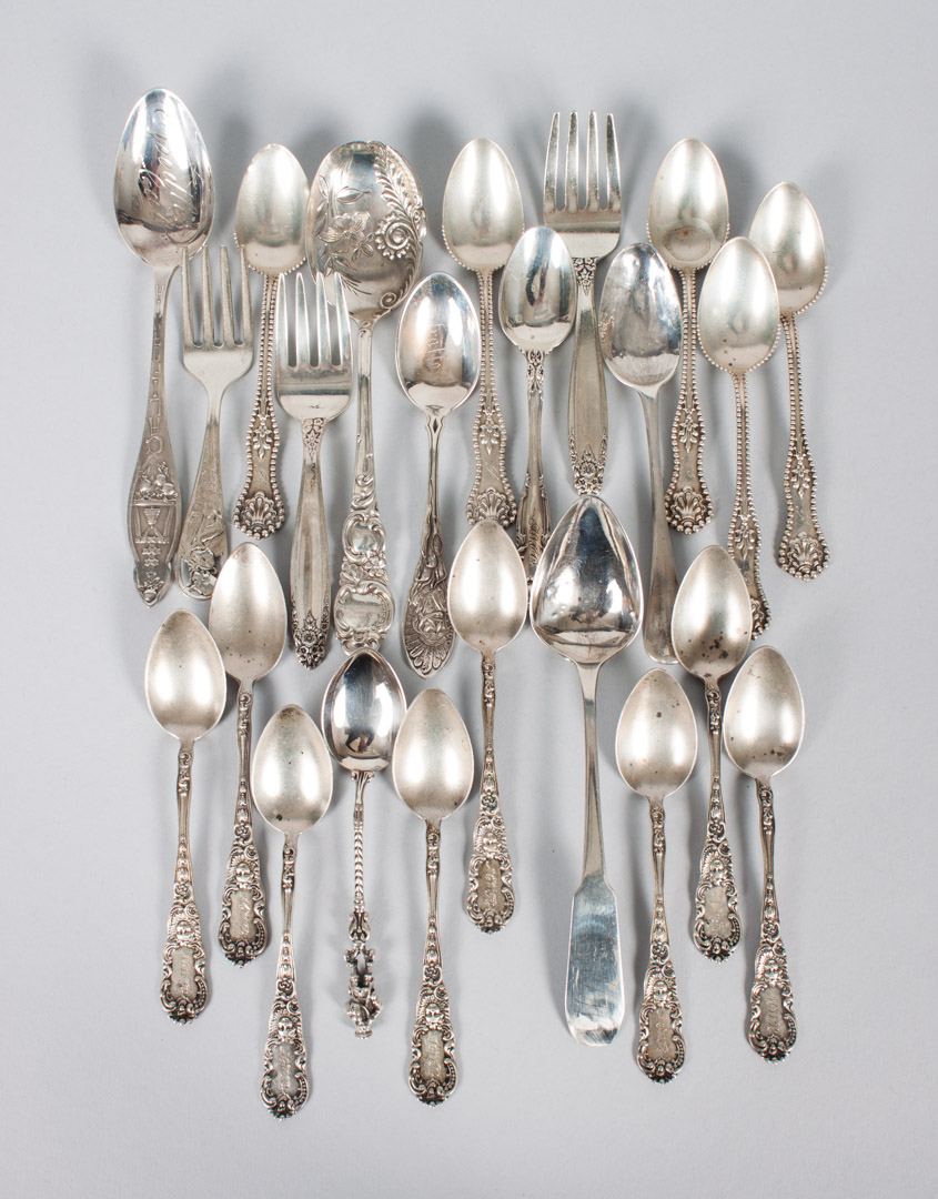 Appraisal: Assortment of silver spoons including Dominick Haff and one Theodore