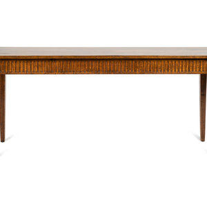 Appraisal: An Italian Style Walnut Console Table th Century Height x