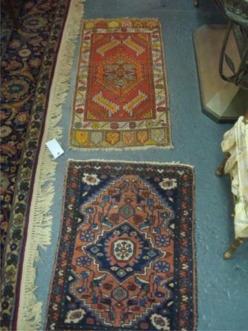 Appraisal: Small Antique Throw Rugs From a Central Park West NYC