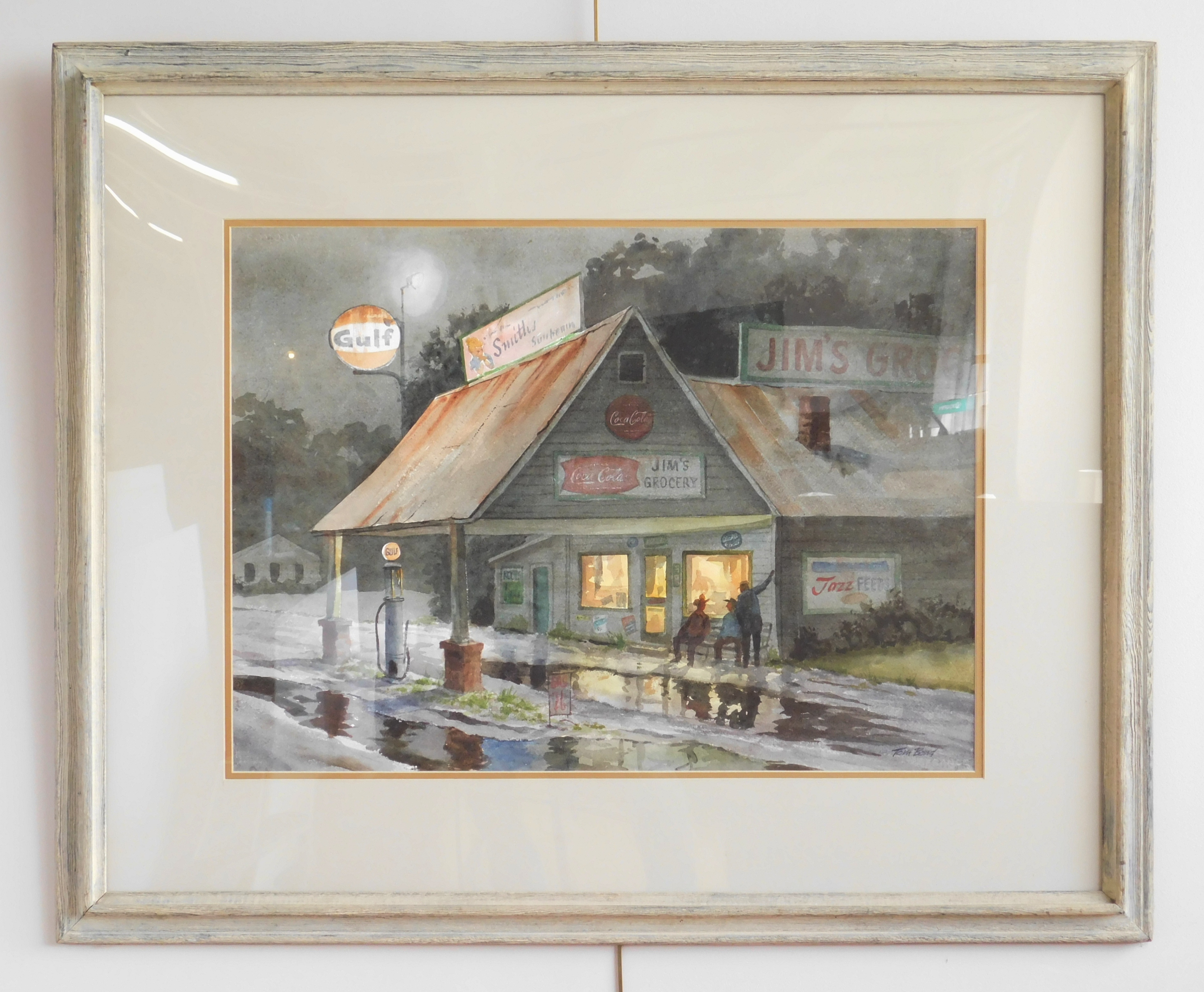 Appraisal: Tom Bond American th c ''Jim's Grocery''- watercolor on paper