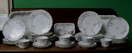 Appraisal: ASSEMBLED LIMOGES POLYCHROME PORCELAIN PART DINNER SERVICE Each piece with