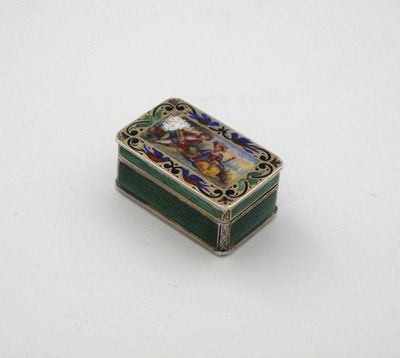 Appraisal: An Austro-Hungarian silver-gilt and enamel snuff box maker's mark of