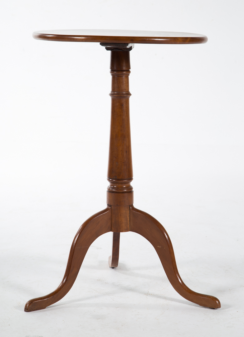 Appraisal: Federal cherrywood candlestand first quarter- th century New England circular