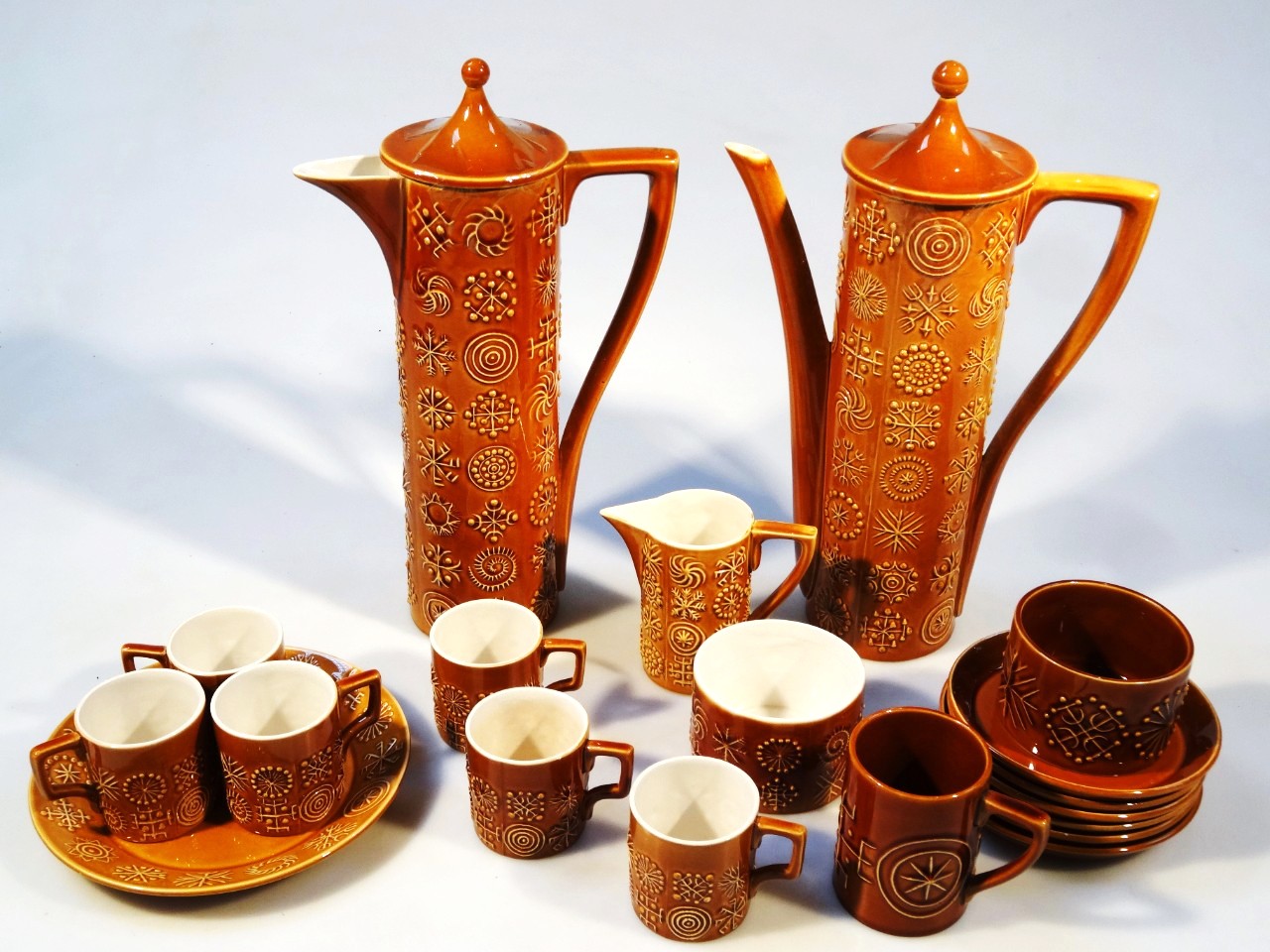 Appraisal: A Susan Williams-Ellis Portmeirion part coffee service comprising a coffee