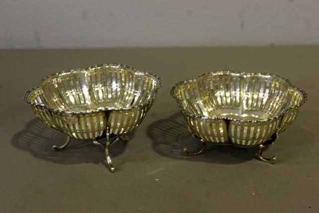 Appraisal: A pair of sterling silver bon bon baskets by Hardy