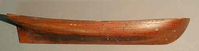 Appraisal: Laminated pine half-hull model probably late th c with old